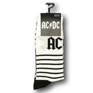 3/$20 AC/DC Retro Funny Novelty Crew Socks - NWT
